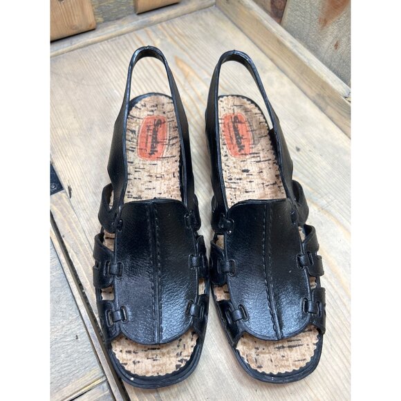 SANDAK Mexico made Sandals Slingback Black Size 26 Fits US8 Open Toe - Picture 3 of 7